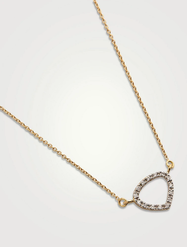 Trina 18K Gold Chain Necklace With Pavé Diamonds