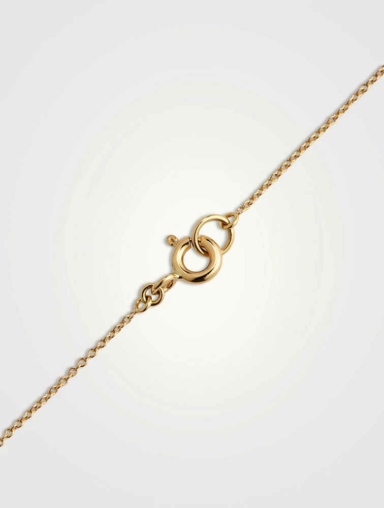 Trina 18K Gold Chain Necklace With Pavé Diamonds