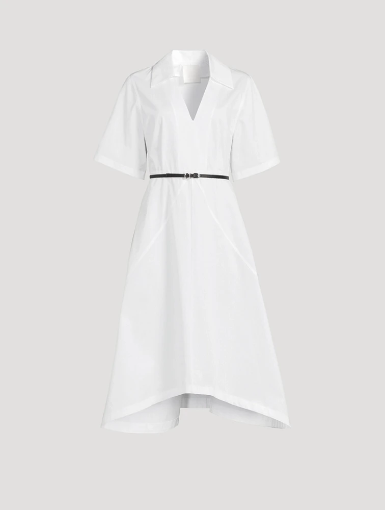 Voyou Asymmetric Cotton Poplin Midi Dress