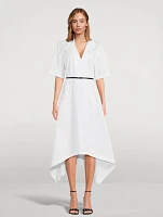 Voyou Asymmetric Cotton Poplin Midi Dress