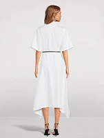 Voyou Asymmetric Cotton Poplin Midi Dress