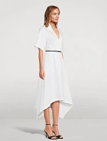 Voyou Asymmetric Cotton Poplin Midi Dress