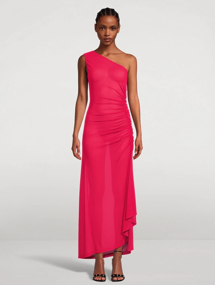 Asymmetric Crêpe Jersey Draped Dress