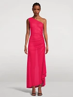 Asymmetric Crêpe Jersey Draped Dress