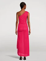 Asymmetric Crêpe Jersey Draped Dress