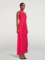 Asymmetric Crêpe Jersey Draped Dress