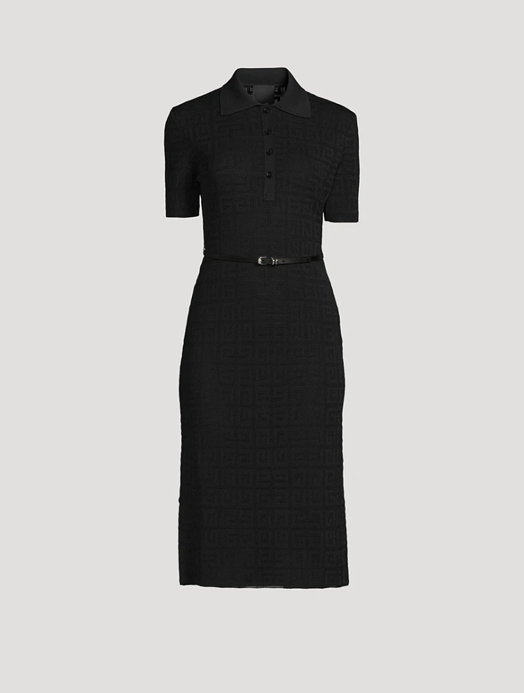 4G Jacquard Polo Midi Dress