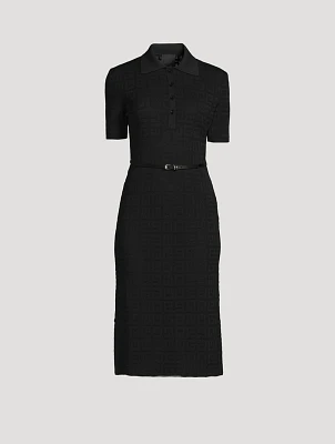 4G Jacquard Polo Midi Dress