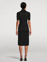 4G Jacquard Polo Midi Dress