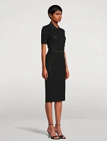 4G Jacquard Polo Midi Dress