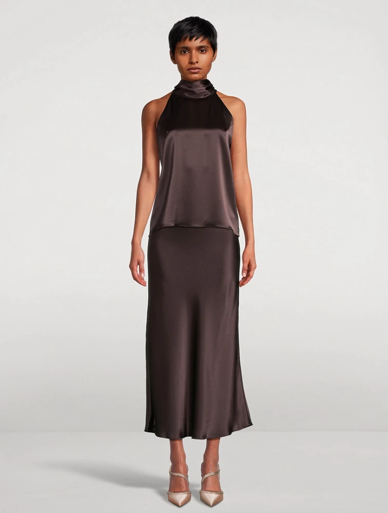 Sienna Satin Halter Top