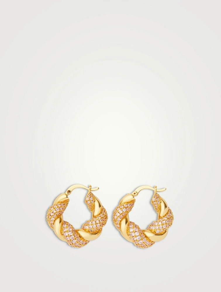 Chain Reaction Croissant Hoop Earrings