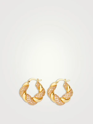 Chain Reaction Croissant Hoop Earrings