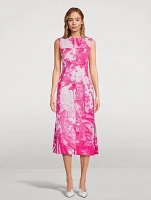 Faille Midi Dress Tapestry Print