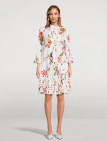 Seersucker Shirt Dress Floral Print