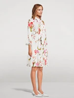 Seersucker Shirt Dress Floral Print