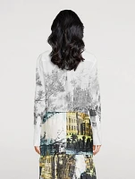 Crêpe de Chine Shirt Countryside Print