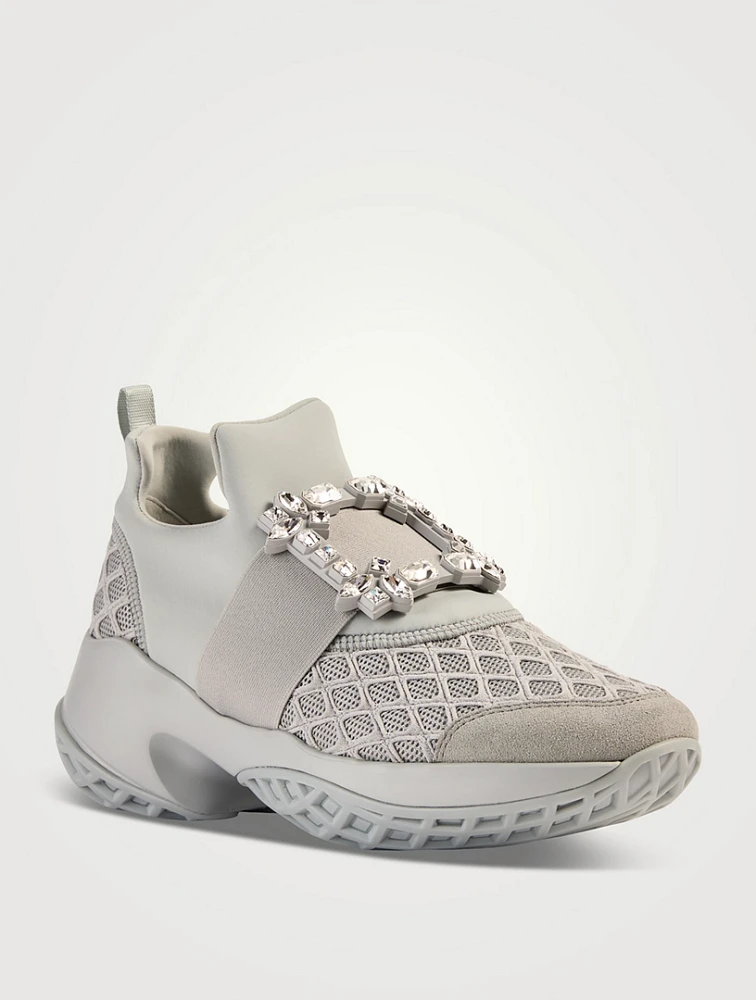 Viv' Run Strass Buckle Neoprene Sneakers