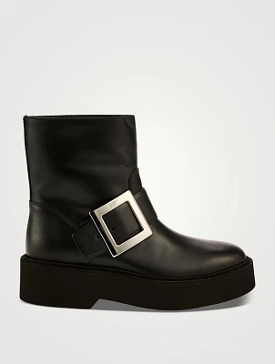 Viv' Rangers Leather Platform Ankle Boots