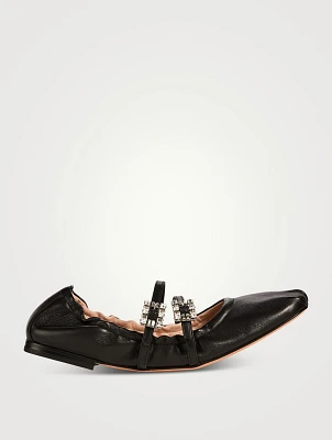 Leather Mary Jane Ballerinas