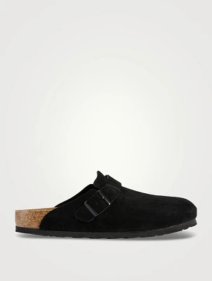 Boston Suede Soft Footbed Clogs