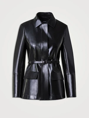 Whisper Lacquered Nappa Leather Jacket