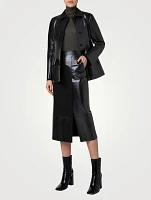 Whisper Lacquered Nappa Leather Jacket