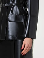 Whisper Lacquered Nappa Leather Jacket