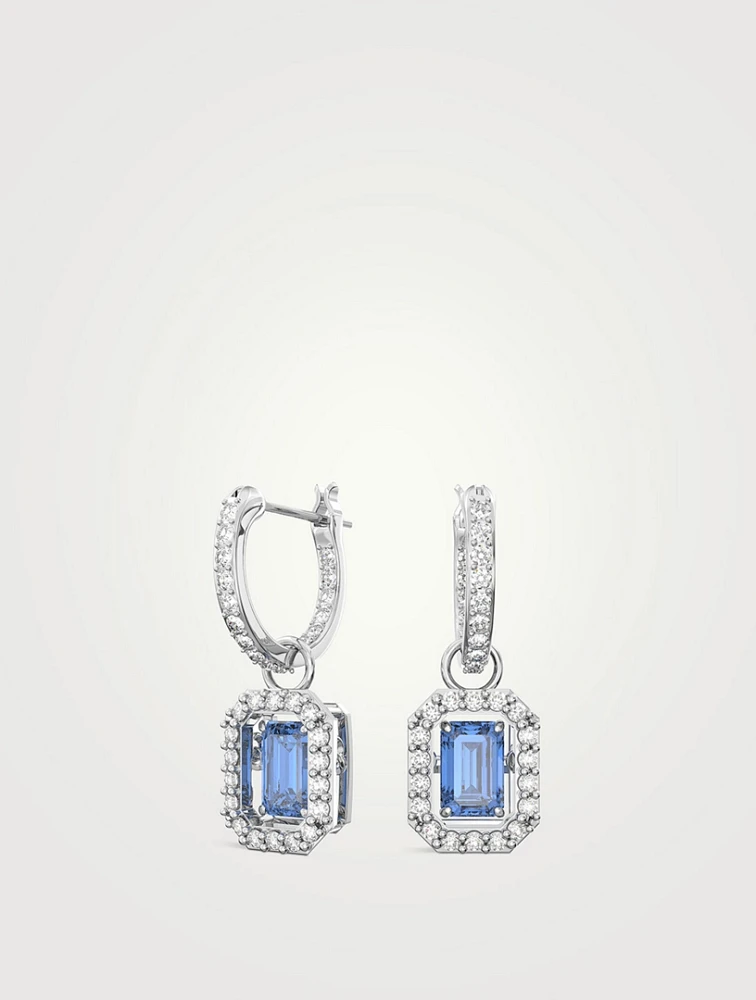 Millenia Octagon Crystal Huggie Hoop Earrings