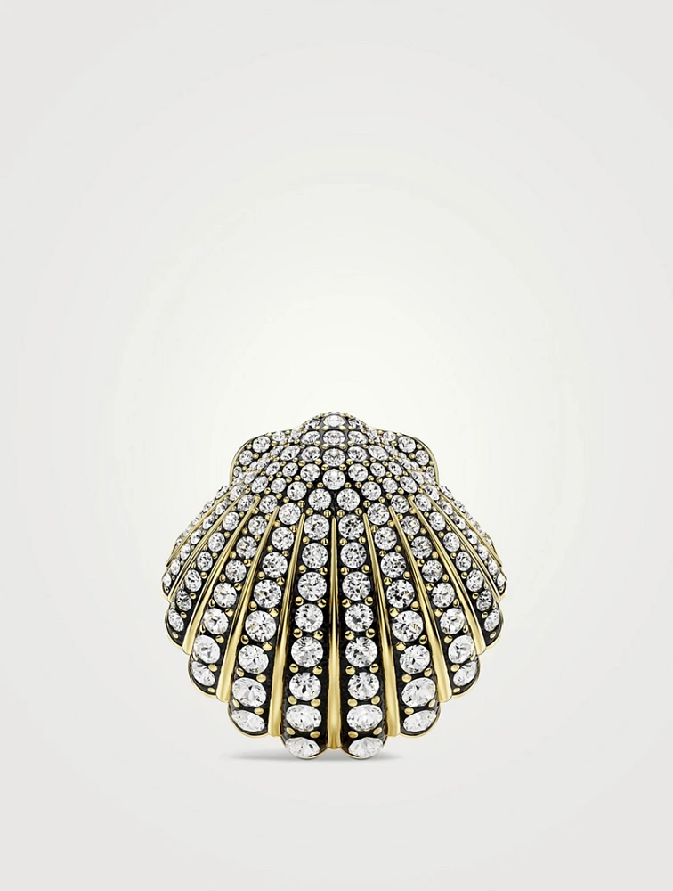 Idyllia Crystal Shell Brooch