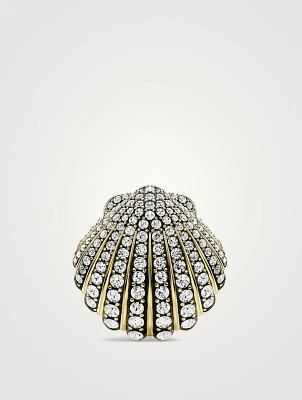 Idyllia Crystal Shell Brooch