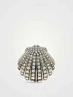 Idyllia Crystal Shell Brooch