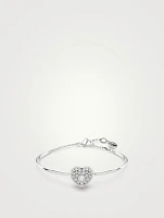 Medium Hyperbola Crystal Heart Bangle Bracelet