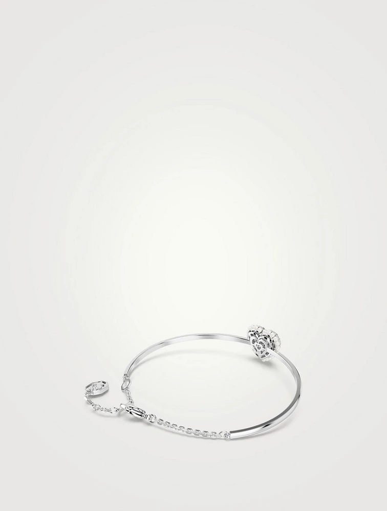 Medium Hyperbola Crystal Heart Bangle Bracelet