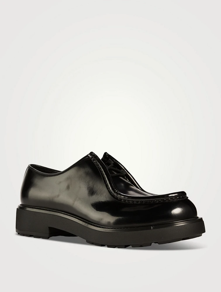 Diapason Brushed Leather Lace-Up Shoes