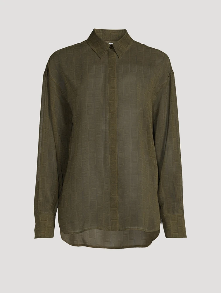 Silk Shirt Monogram Print