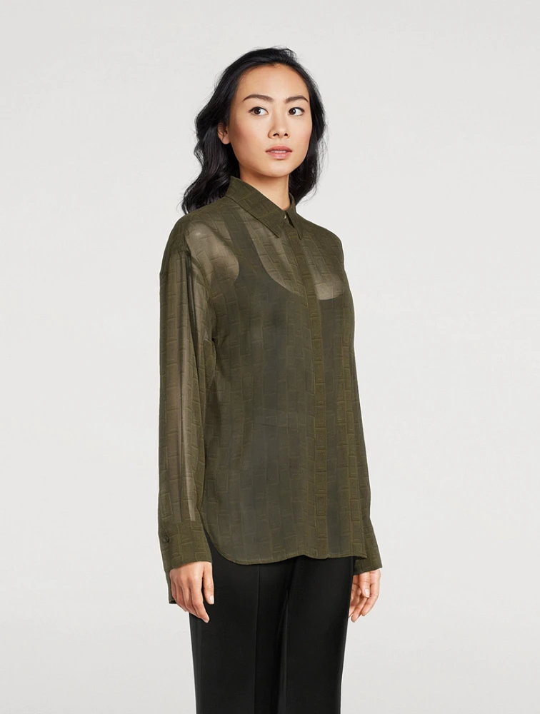 Silk Shirt Monogram Print
