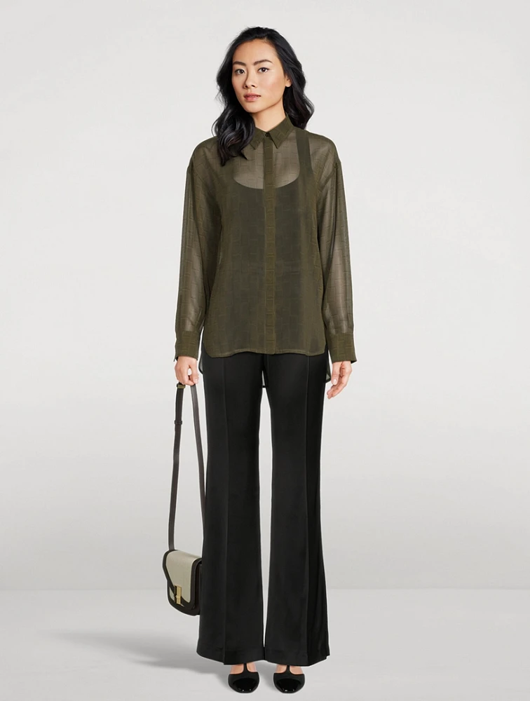 Silk Shirt Monogram Print