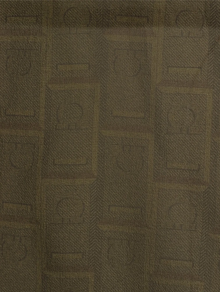 Silk Shirt Monogram Print