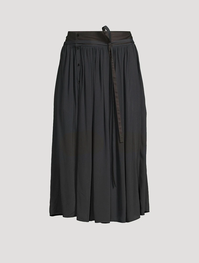 Gathered Midi Skirt