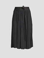 Gathered Midi Skirt