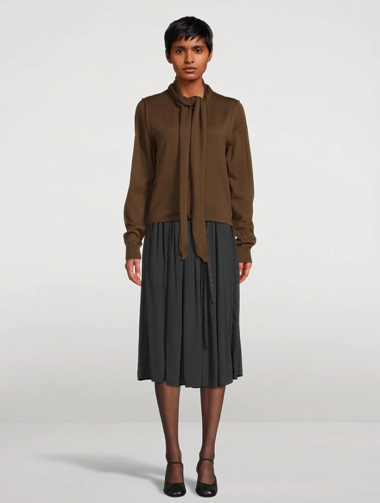 Gathered Midi Skirt