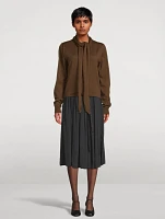 Gathered Midi Skirt