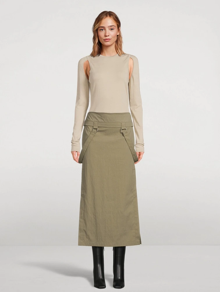 Midi Skirt With Straps