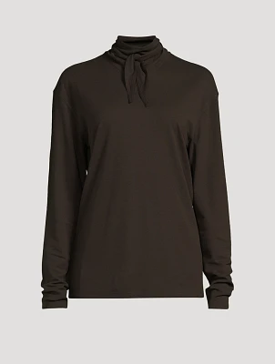 Crêpe Jersey T-Shirt With Foulard