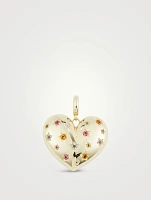 Paulette 14K Yellow Gold Heart Pendant With Semi-Precious Stones