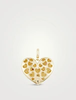 Paulette 14K Yellow Gold Heart Pendant With Semi-Precious Stones