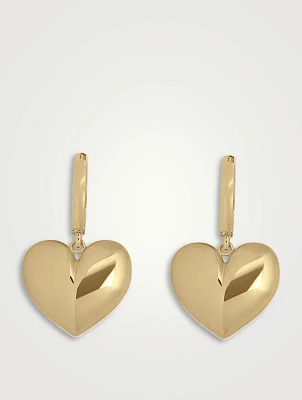 Paulette 14K Yellow Gold Heart Earrings