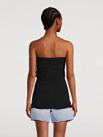 Tie-Front Strapless Top