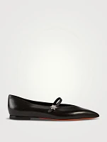 Leather Mary Jane Ballet Flats